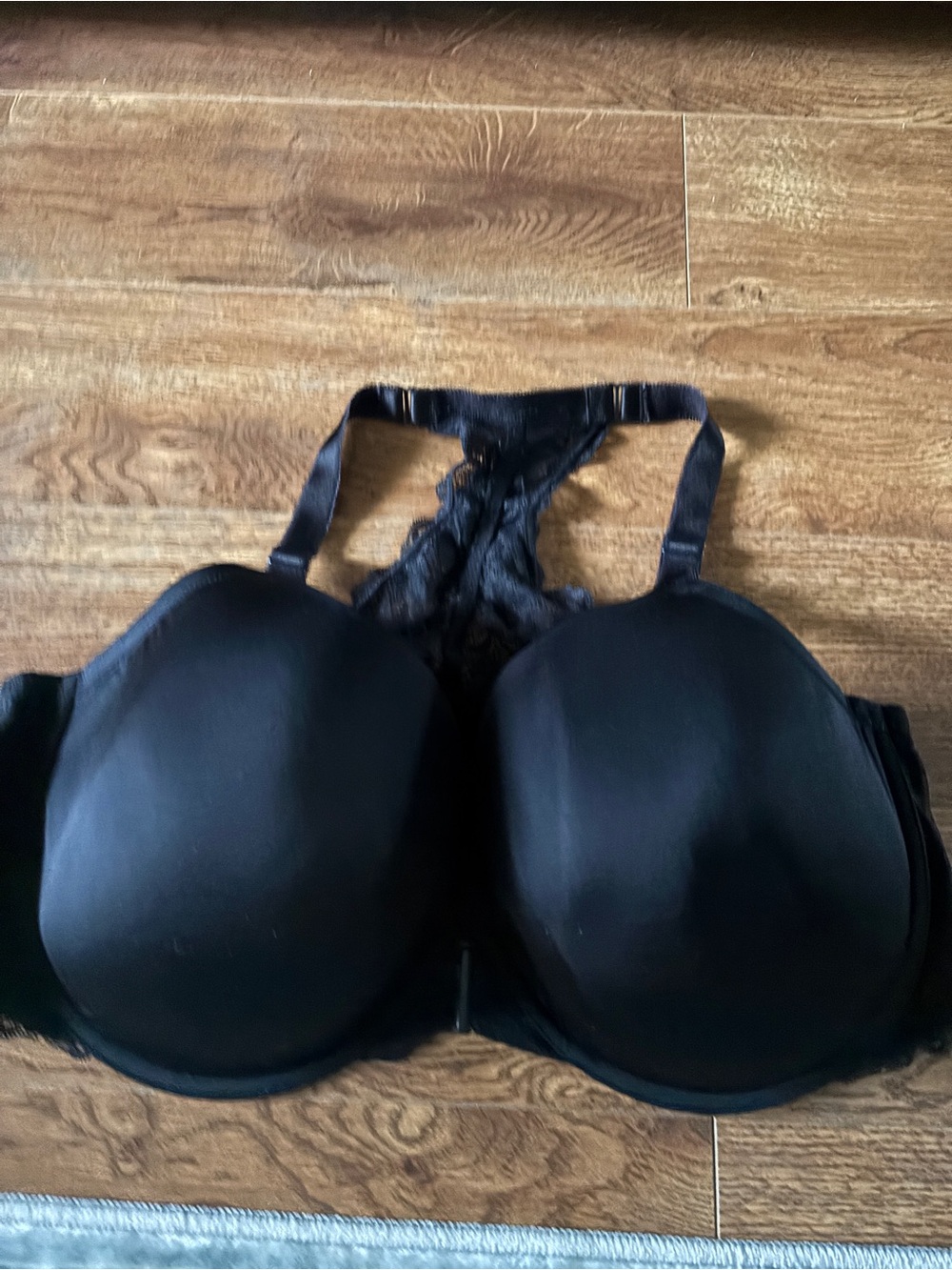 Torrid Curve Everyday Smooth Black Bra with Lace Racerback in size 42DDD - Picture 2 of 4
